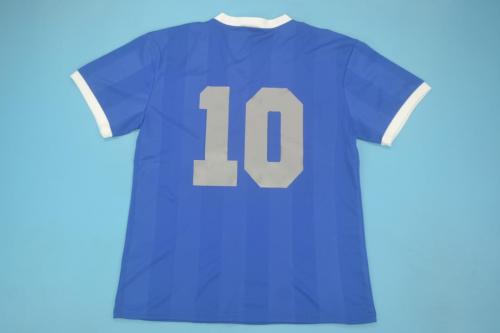 Retro Jersey 1986 Argentina 10 Away Blue Soccer Jersey Vintage Football Shirt