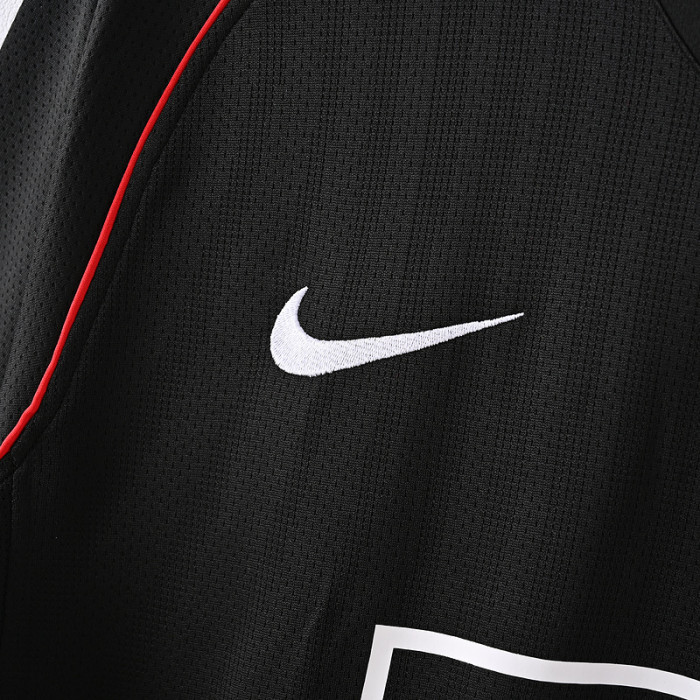 Long Sleeve Retro Jersey 2007-2008 Manchester United Third Away Black Soccer Jersey Vintage Football Shirt