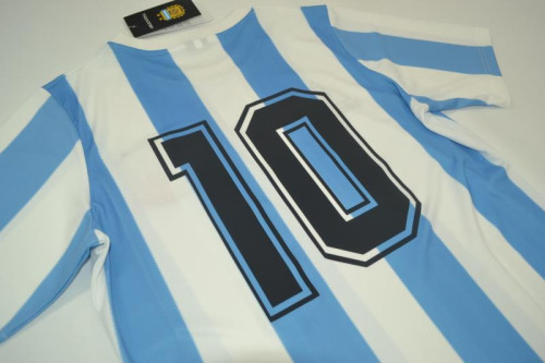 Retro Jersey 1986 Argentina 10 Home Soccer Jersey Vintage Football Shirt