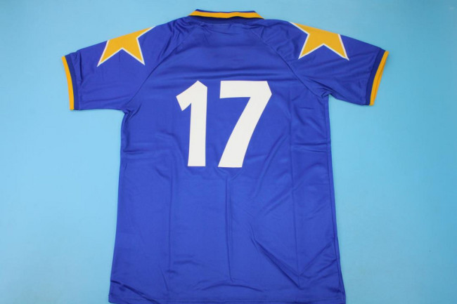 Retro Jersey 1994-1995 Juventus 17 Away Blue Soccer Jersey Vintage Football Shirt