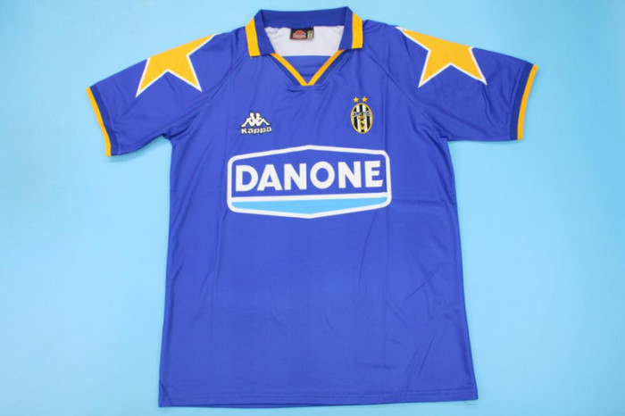 Retro Jersey 1994-1995 Juventus 17 Away Blue Soccer Jersey Vintage Football Shirt