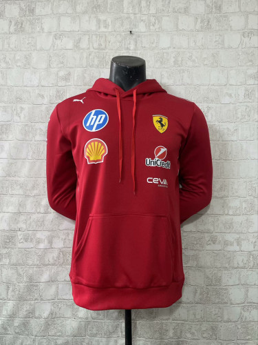 2025 F1 Ferrari Red Hoodie Sweater Jacket