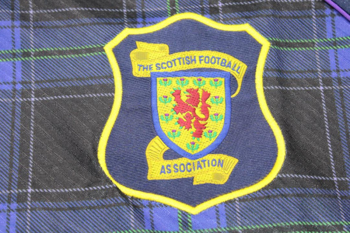 with Patch Retro Jersey 1994-1996 Scotland Home Soccer Jersey Vintage Football Shirt
