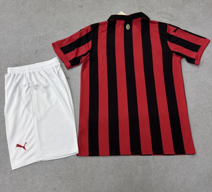 Adult Uniform 2025-2026 AC Milan 125th Anniversary Soccer Jersey Shorts AC Football Shirt