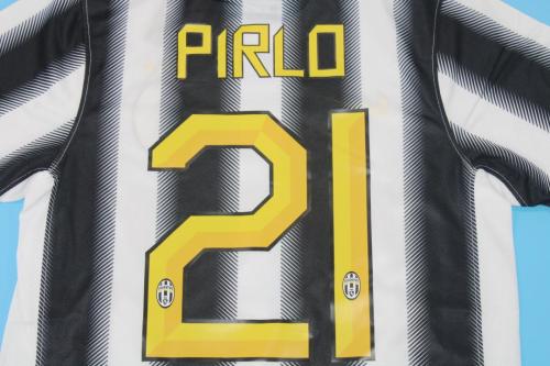 Retro Jersey 2011-2012 Juventus PIRLO 21 Home Soccer Jersey Vintage Football Shirt