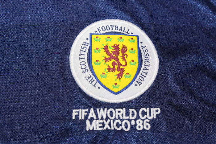 with Front Lettering Retro Jersey 1986 Scotland Home Soccer Jersey Vintage Football Shirt
