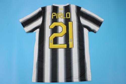 Retro Jersey 2011-2012 Juventus PIRLO 21 Home Soccer Jersey Vintage Football Shirt