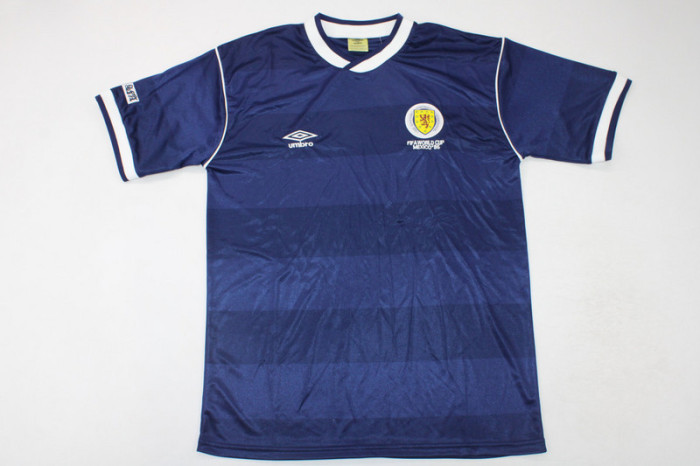 with Front Lettering Retro Jersey 1986 Scotland Home Soccer Jersey Vintage Football Shirt