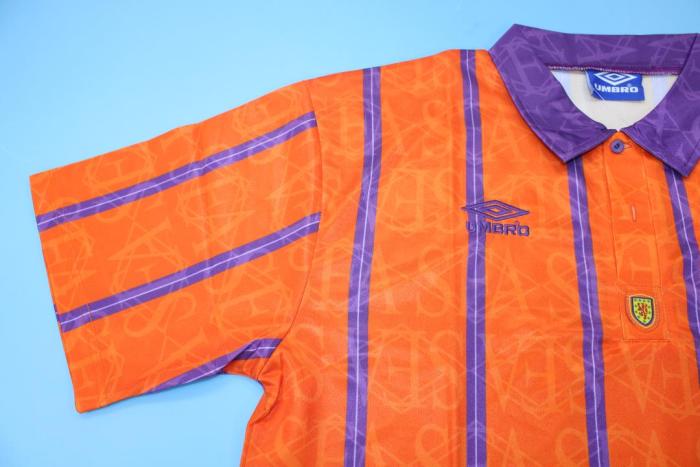 Retro Jersey 1993-1995 Scotland Away Orange Soccer Jersey Vintage Football Shirt