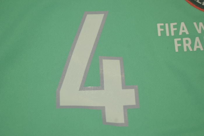 with Front Lettering Retro Jersey 1998 Nigeria KANU 4 Home Green Soccer Jersey Vintage Football Shirt