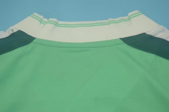 with Front Lettering Retro Jersey 1998 Nigeria Home Green Soccer Jersey Vintage Football Shirt