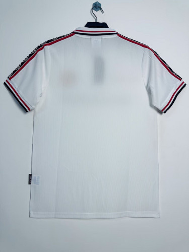 Retro Jersey 1998 Manchester United White Soccer Jersey Man Utd Football Shirt