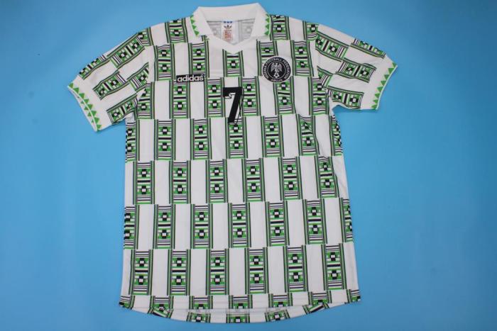 Retro Jersey 1994 Nigeria FINIDI 7 Away Vintage Soccer Jersey