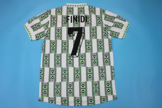 Retro Jersey 1994 Nigeria FINIDI 7 Away Vintage Soccer Jersey