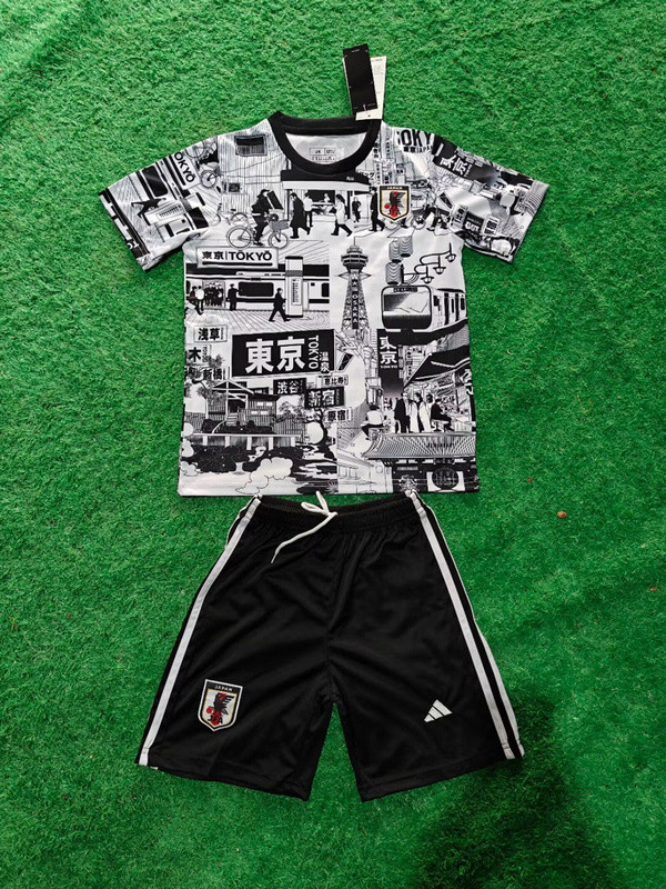 Youth Uniform Kids Kit 2025 Japan COMIC Soccer Jersey Shorts Child Football Set