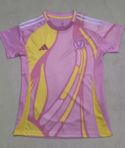 Women 2025 Scotland Away Pink Soccer Jersey Girl Football Shirt