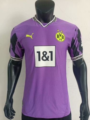 Player Version 2025-2026 Borussia Dortmund Purple Goalkeeper Soccer Jersey BVB Football Shirt
