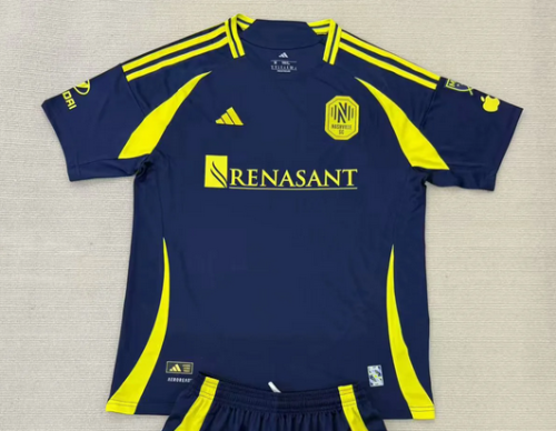 Fans Version 2025-2026 Nashville Away Dark Blue Soccer Jersey Football Shirt