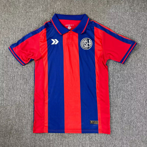 Fans Version 2025-2026 San Lorenzo Home Soccer Jersey Football Shirt