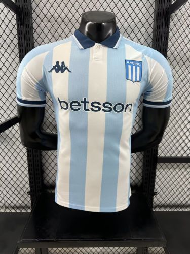 Player Version 2025-2026 Argentina Racing Club Home Soccer Jersey Football Shirt