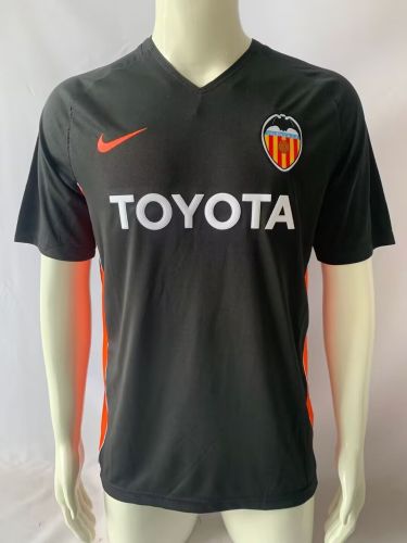 Retro Jersey 2006-2007 Valencia Away Black Soccer Jersey Vintage Football Shirt