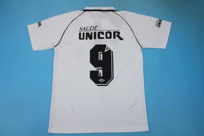 Retro Jersey 1997 Santos 9 Home White Soccer Jersey Vintage Football Shirt