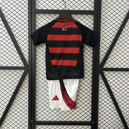 Youth Uniform Kids Kit 2025-2026 Flamengo Home Soccer Jersey Shorts Child Football Set