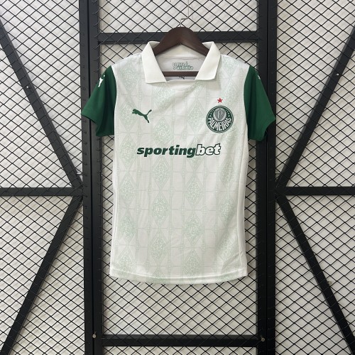 Women 2025-2026 Palmeiras Away White Soccer Jersey Girl Football Shirt
