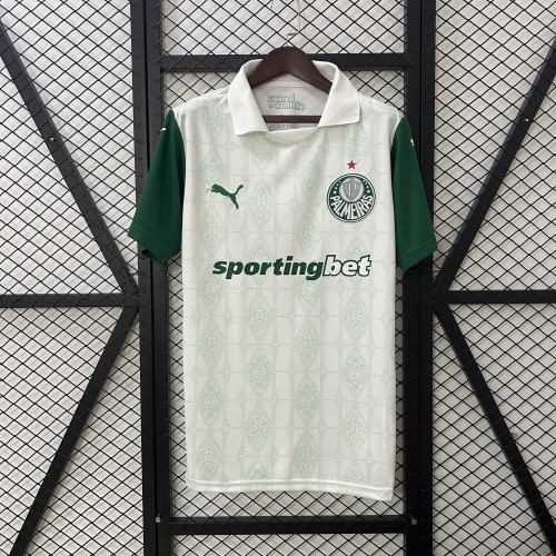 Fan Version 2025-2026 Palmeiras Away White Soccer Jersey Football Shirt