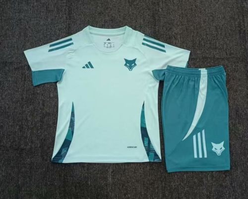 Adult Uniform 2025-2026 Cruzeiro Light Green Soccer Training Shirt and Shorts Football Set