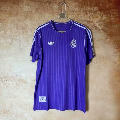 Retro Model Fans Version Real Madrid 2025-2026 Purple Soccer Jersey Real Football Shirt