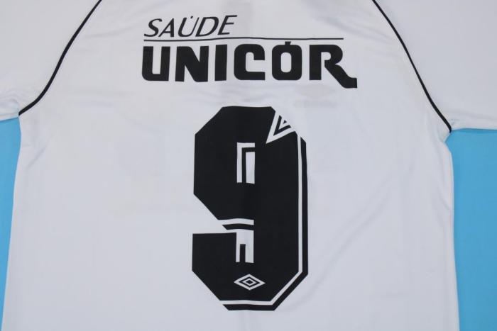 Retro Jersey 1997 Santos 9 Home White Soccer Jersey Vintage Football Shirt