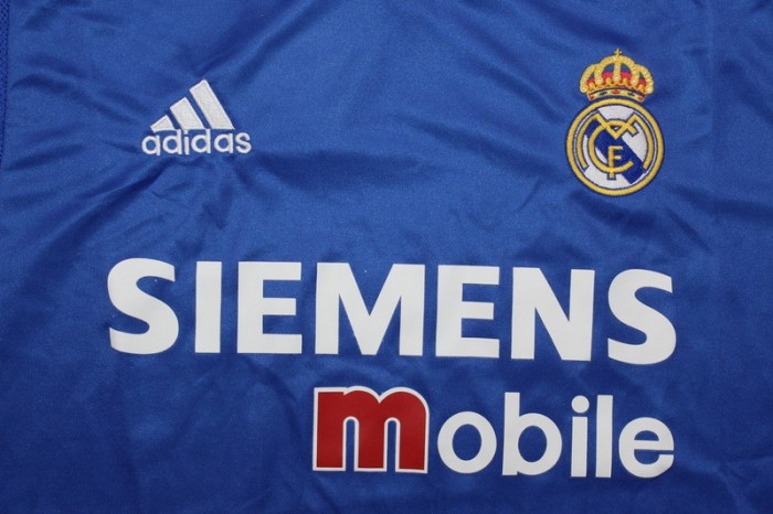 Retro Jersey 2004-2005 Real Madrid Third Away Blue Soccer Jersey Vintage Football Shirt