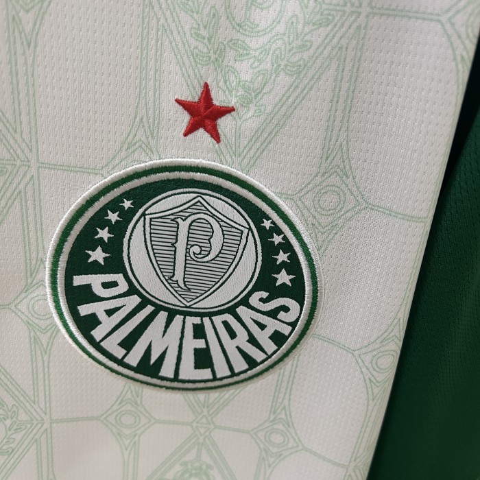 Fan Version 2025-2026 Palmeiras Away White Soccer Jersey Football Shirt