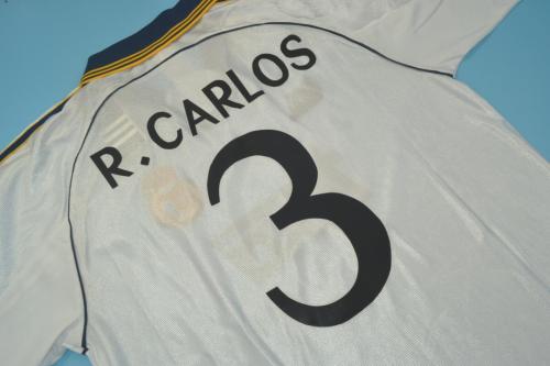 Retro Jersey 1998-2000 Real Madrid 3 R.CARLOS Home Soccer Jersey