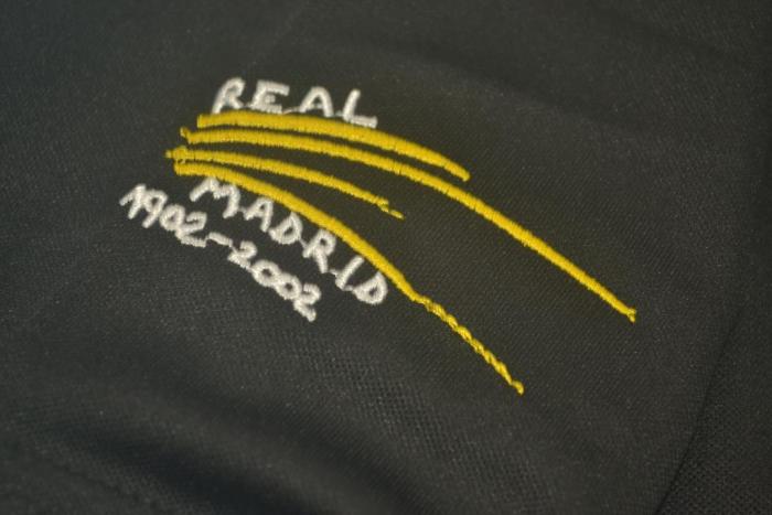 Retro Jersey 2001-2002 Real Madrid Away Black Soccer Jersey Vintage Football Shirt