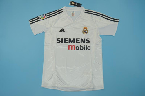 with LFP Patch Retro Jersey 2004-2005 Real Madrid FIGO 10 Home Soccer Jersey