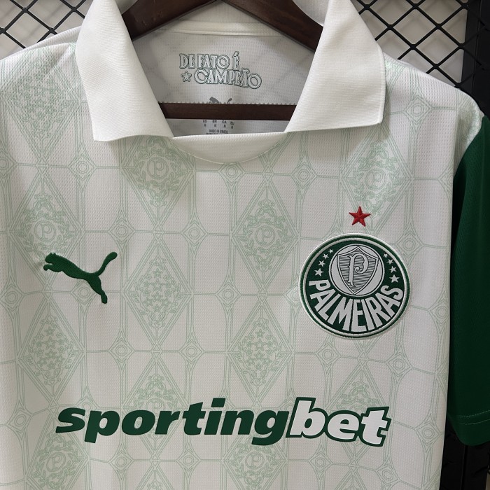 Fan Version 2025-2026 Palmeiras Away White Soccer Jersey Football Shirt