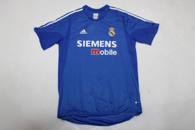 Retro Jersey 2004-2005 Real Madrid Third Away Blue Soccer Jersey Vintage Football Shirt
