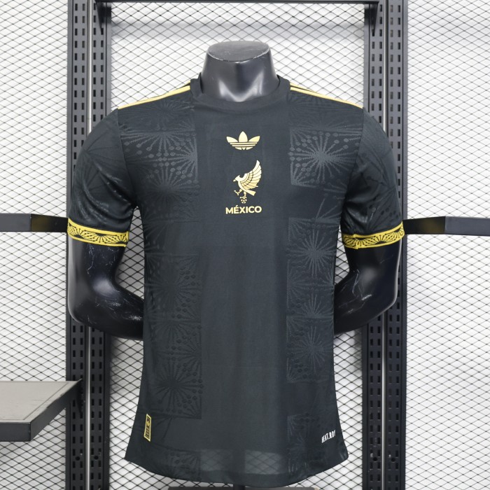 Player Version 2025 Mexico Black Special Edition Soccer Jersey Adulto Camiseta de Futbol
