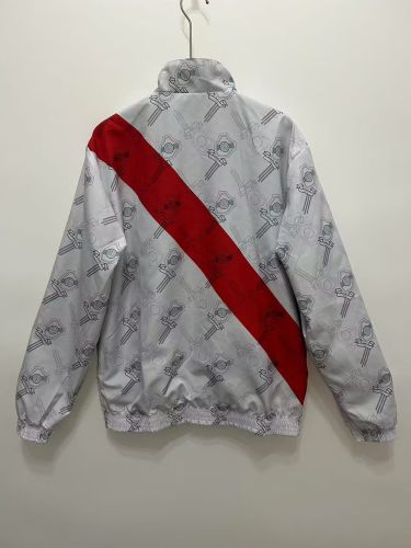 Retro 1996 River Plate Trench Coat Soccer Reversible Windbreaker Jacket