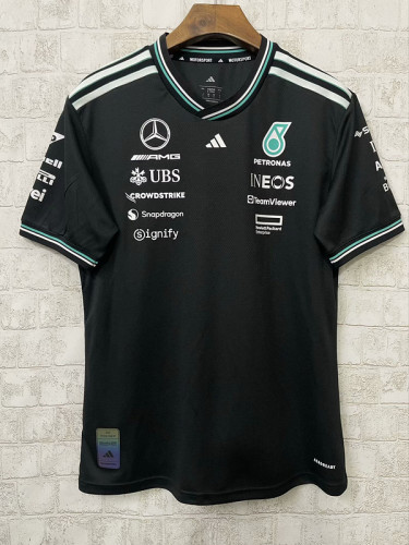 Mercedes 2025 Black Shirt Racing Jersey