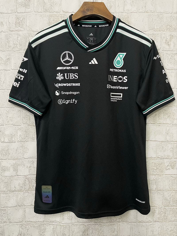 Mercedes 2025 Black Shirt Racing Jersey