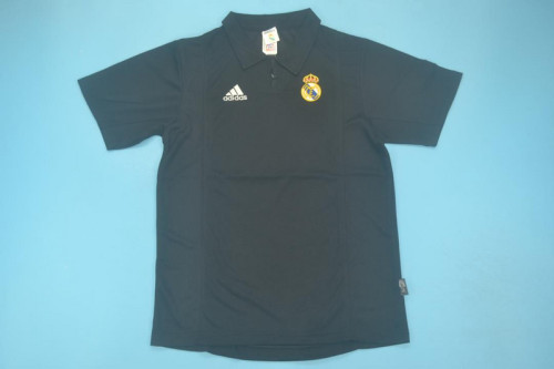 Retro Jersey 2001-2002 Real Madrid Away Black Soccer Jersey Vintage Football Shirt