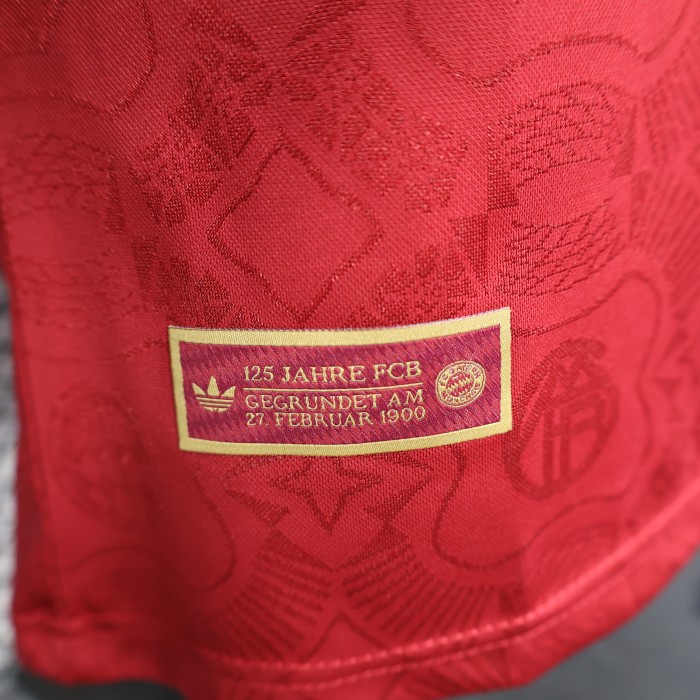 Long Sleeve Player Version 2024-2025 Bayern Munich 125th Anniversary Soccer Jersey Bayern Munchen Red Football Shirt