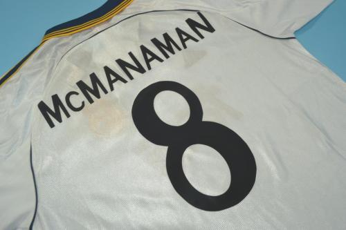 Retro Jersey 1998-2000 Real Madrid McMANAMAN 8 Home Soccer Jersey Vintage Football Shirt