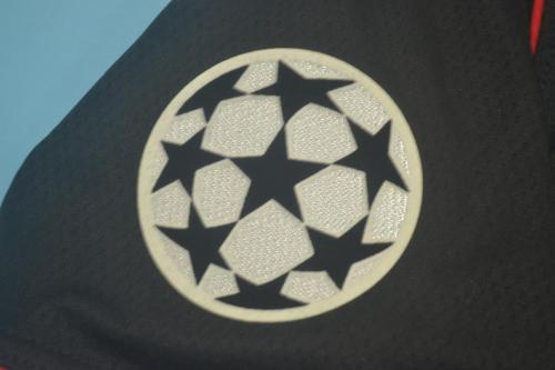 with UCL Patch Retro Jersey Manchester United 2007-2008 Away Black Soccer Jersey Vintage Football Shirt