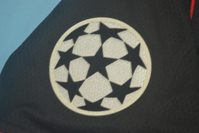 with UCL Patch Retro Jersey Manchester United 2007-2008 Away Black Soccer Jersey Vintage Football Shirt