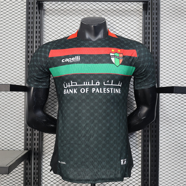 Player Version 2025-2026 Club Deportivo Palestino Away Black Soccer Jersey Football Shirt