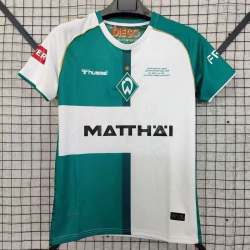 Fan Version 2025-2026 Werder Bremen Green/White Special Edition Soccer Jersey Football Shirt